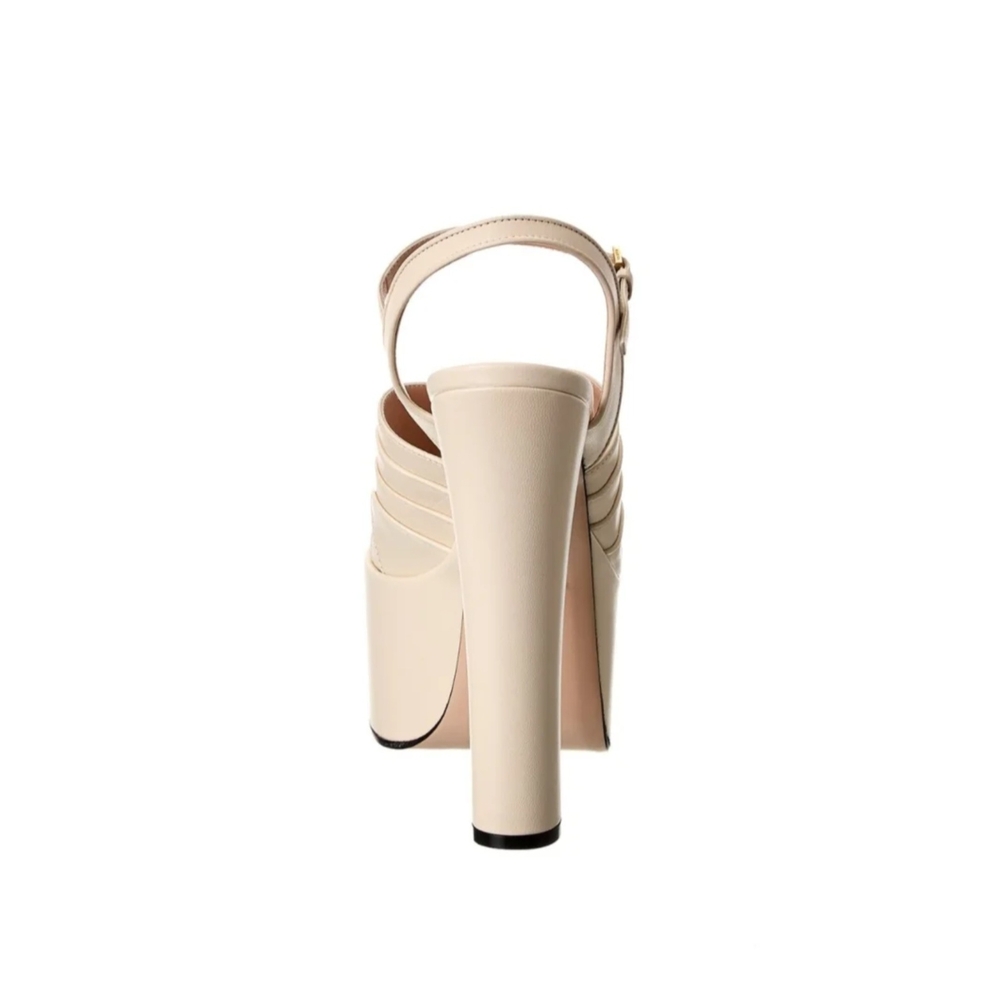 Gucci Beige Platform Heels - Picture 3 of 7
